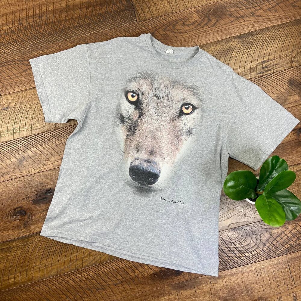 VINTAGE xl Delta Pro Weight oversized wolf grahic shirt yellowstone park vintage